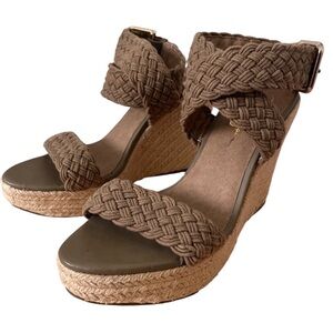Jessica Simpson Platform Espadrille Sandal Crossover Strap Size 9.5